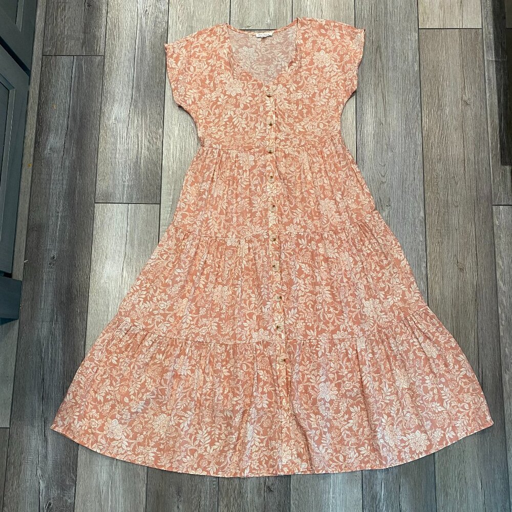Women's blu pepper peach/cream dress size medium